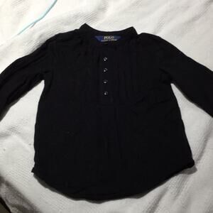 Ralph Lauren black 2T tuxedo knit blouse worn once